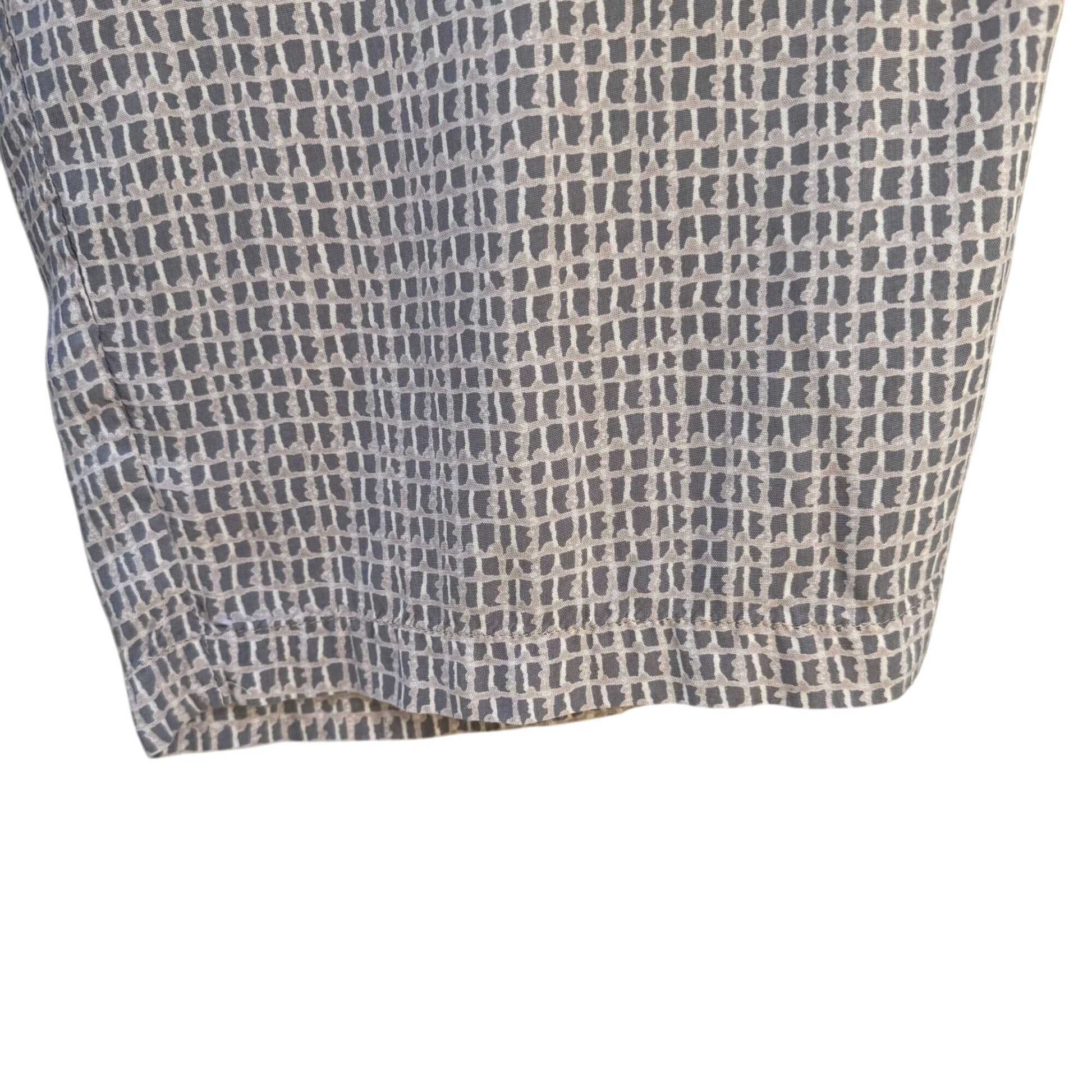 Cherokee Womens Grey White Checkered Lightweight Flowy Drawstring Waist Pants XL