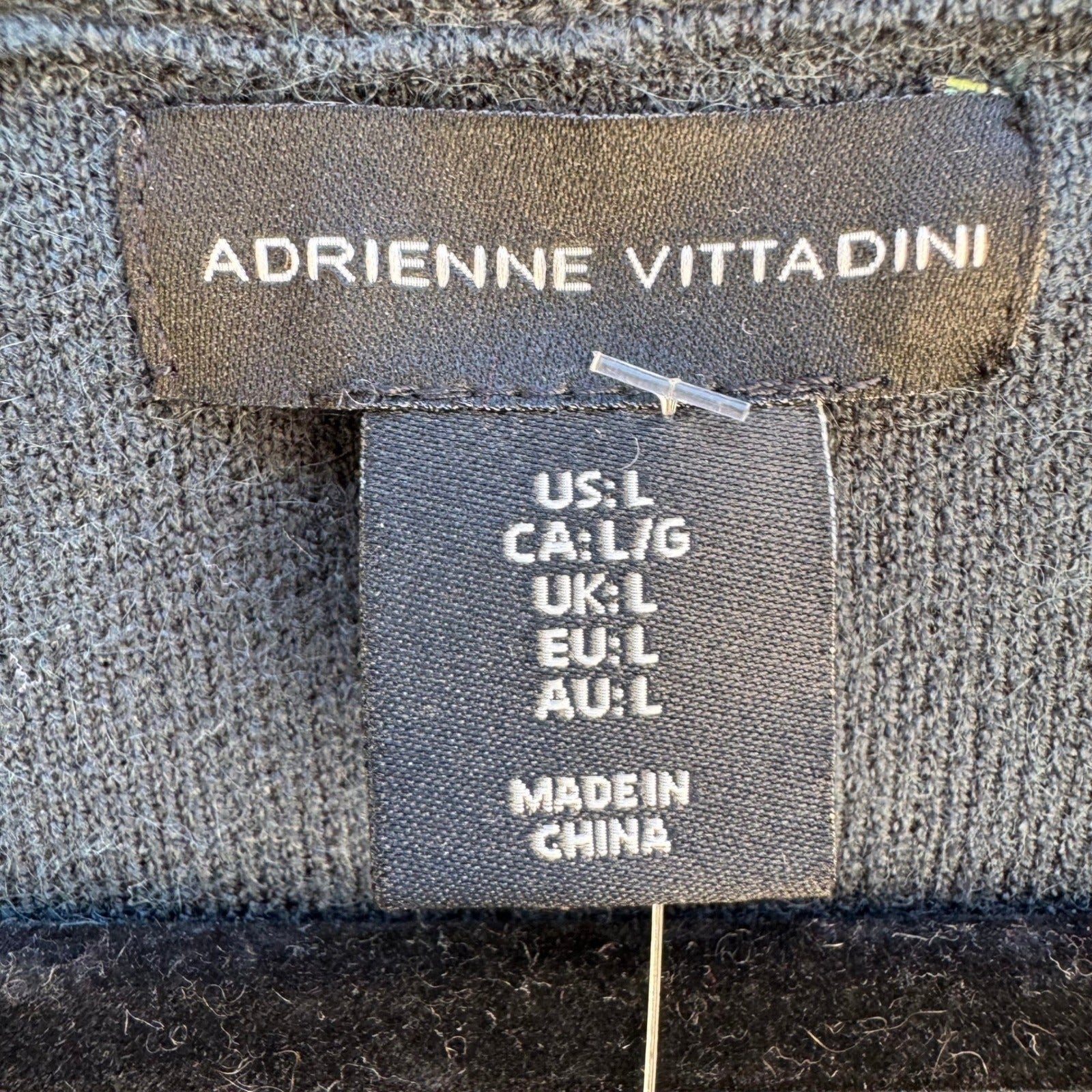 Adrienne Vittadini Minimalist Knitwear Blazer Jacket Green Preppy Womens L NEW