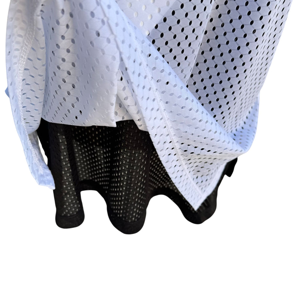 Nike Womens Athletic White Black Mesh Racerback Tank Top Just Do It Dri Fit Large