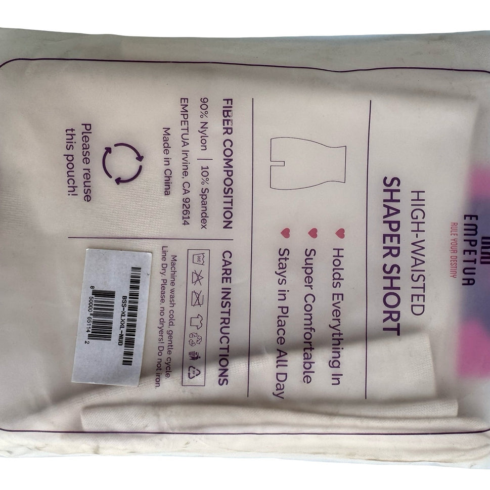 Empetua Shapermint High Waisted Shaper Short Nude Seamless Tummy Control XL NEW