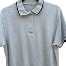 Switch Vintage 90s Gray Ribbed Knit Tipped Polo Shirt Mens L Preppy Minimalist Grandpa 2 image