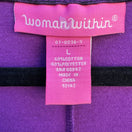 Switch Woman Within Purple Black Tie Dye Pleated Neck Long Tunic Shirt Blouse Top L 2 image