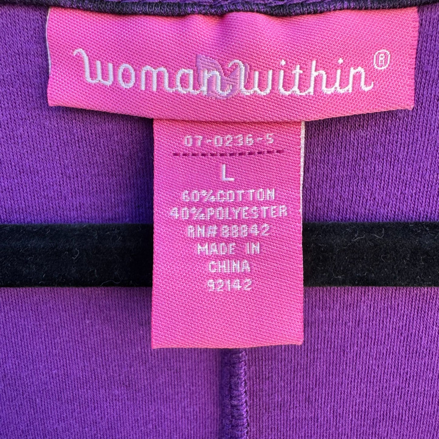 Woman Within Purple Black Tie Dye Pleated Neck Long Tunic Shirt Blouse Top L