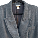 Switch Charlotte Vintage Womens Double-Breasted Poly/Wool Blend Gray Old Money Blazer L 3 image