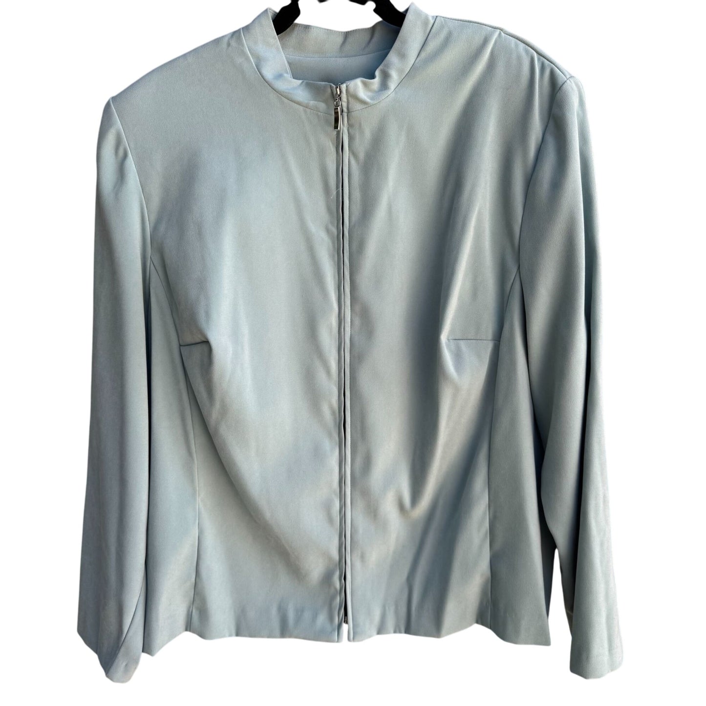 Lady Dorby Vintage Womens Preppy Pale Blue Office Professional Blazer Jacket 20W