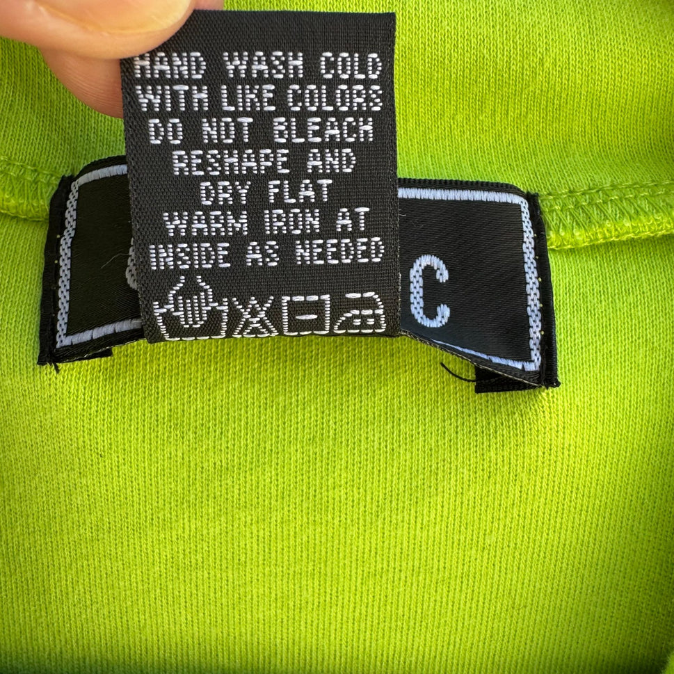 Bobbie C Chartreuse Sleeveless Cotton Womens Preppy Casual Wear Shirt Top New M