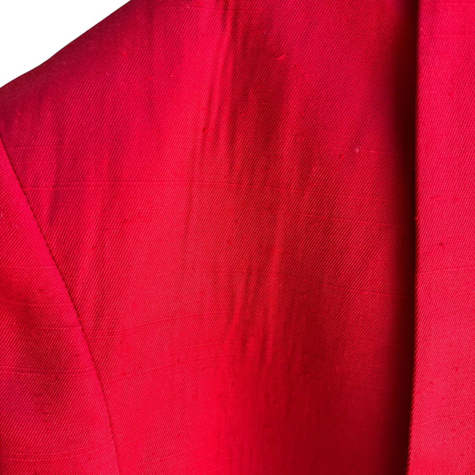 Alan Stuart Vintage Red Shawl Collar Blazer With Mastolini Couture Polka Dot Tie