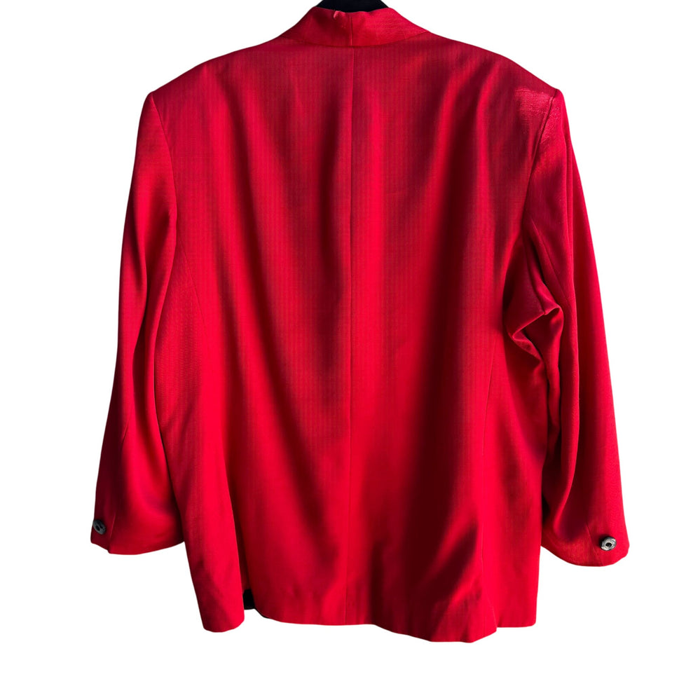 Alan Stuart Vintage Red Shawl Collar Blazer With Mastolini Couture Polka Dot Tie