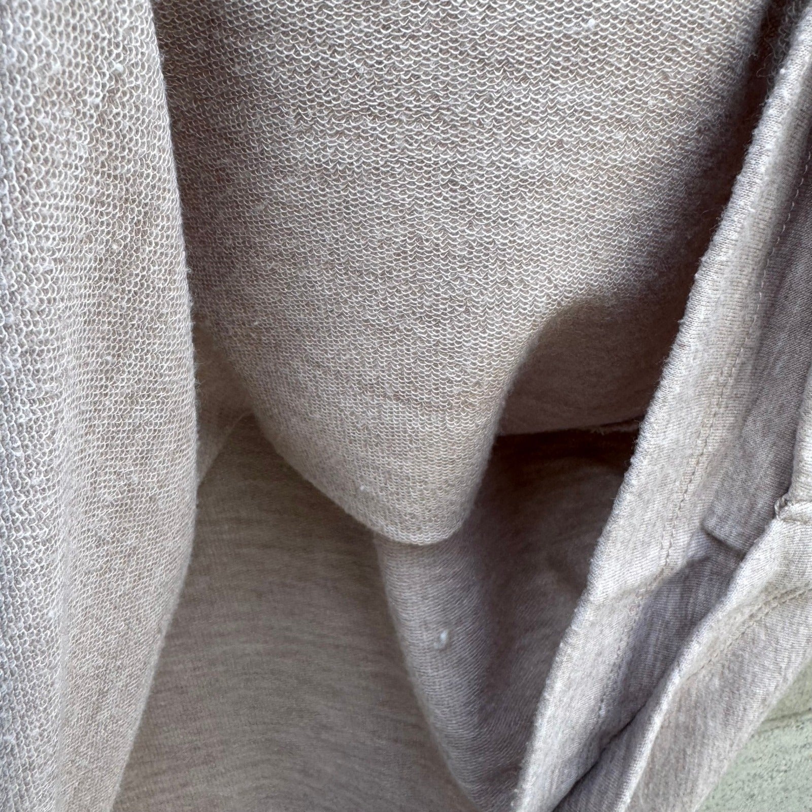 Pure J Jill Luxe Tencel Cowl Neck Tunic Dress Oatmeal Long Sleeve Pockets L