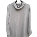 Switch Pure J Jill Luxe Tencel Cowl Neck Tunic Dress Oatmeal Long Sleeve Pockets L 3 image