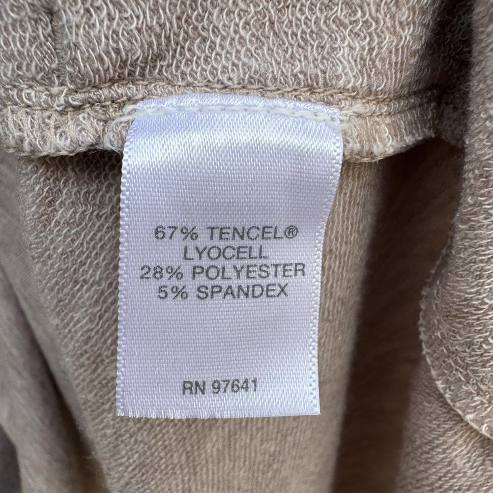 Pure J Jill Luxe Tencel Cowl Neck Tunic Dress Oatmeal Long Sleeve Pockets L