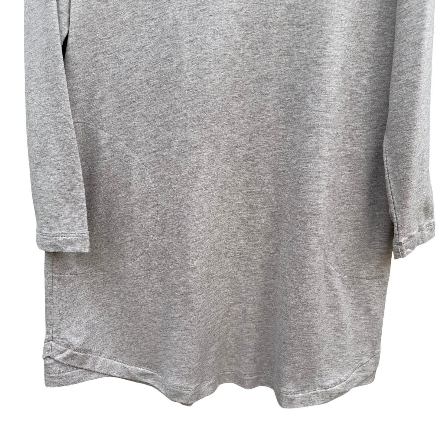 Pure J Jill Luxe Tencel Cowl Neck Tunic Dress Oatmeal Long Sleeve Pockets L