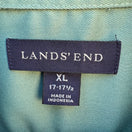 Switch Lands End Vintage Mens Green Long Sleeve Button-Down Dress Shirt XL 17-17 1/2 2 image