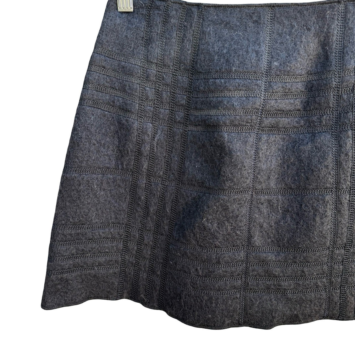 Cynthia's Closet Vintage Sample Preppy Grunge Twee Wool Plaid Micro Mini Skirt 6