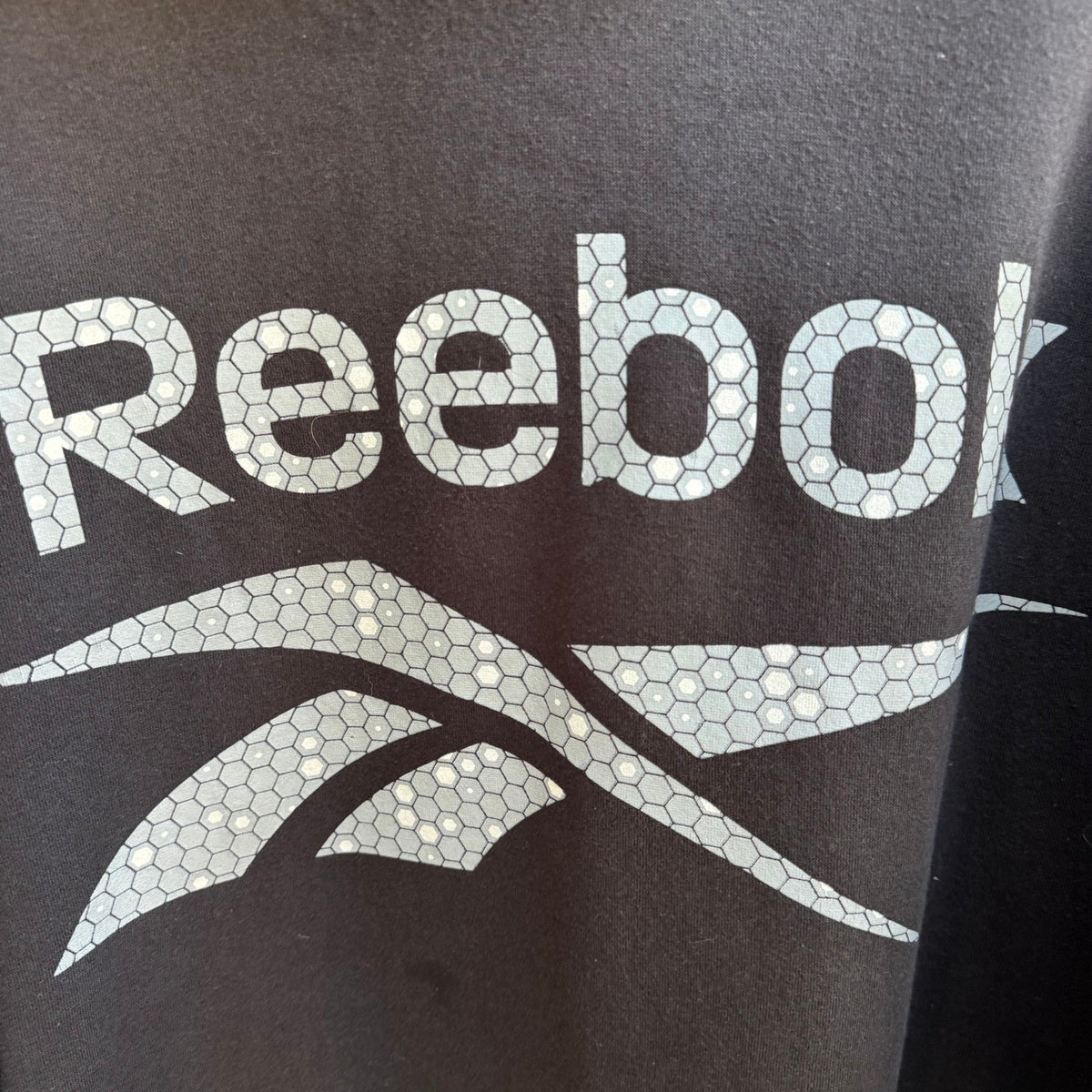 Reebok Retro 90s Style Graphic Logo Athleisure Pullover Hoodie Mens Black 4XL