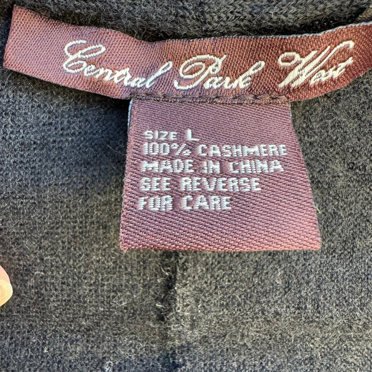 Central Park West 100% Cashmere Minimalist Quiet Luxury Cutout Back Sweater L