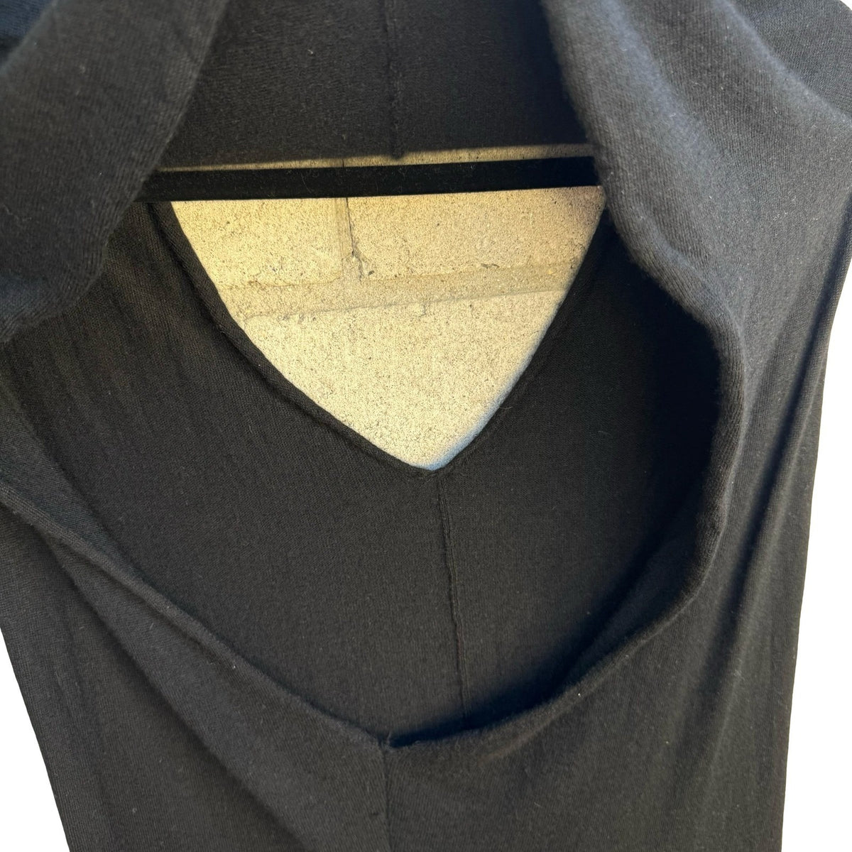 Central Park West 100% Cashmere Minimalist Quiet Luxury Cutout Back Sweater L