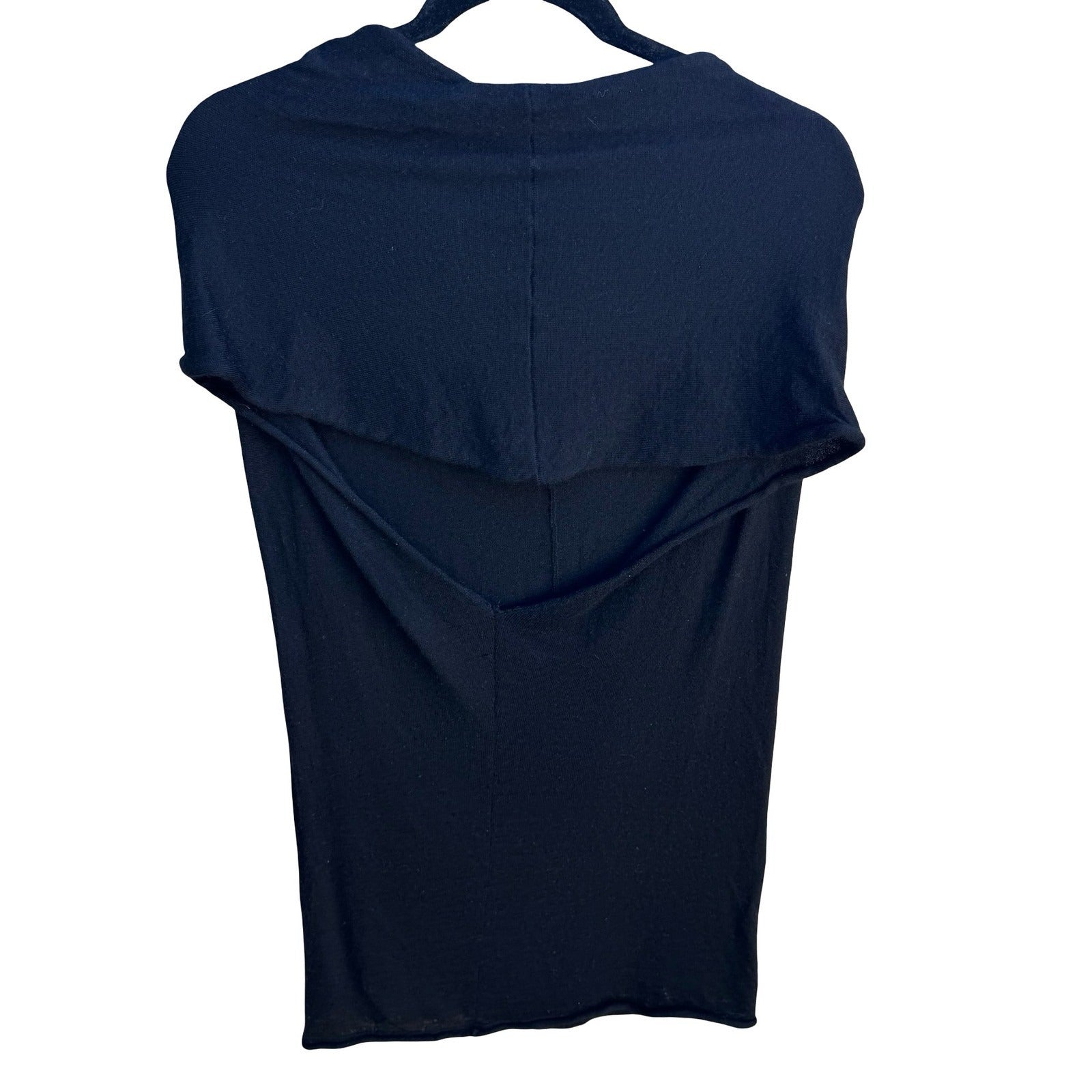 Central Park West 100% Cashmere Minimalist Quiet Luxury Cutout Back Sweater L