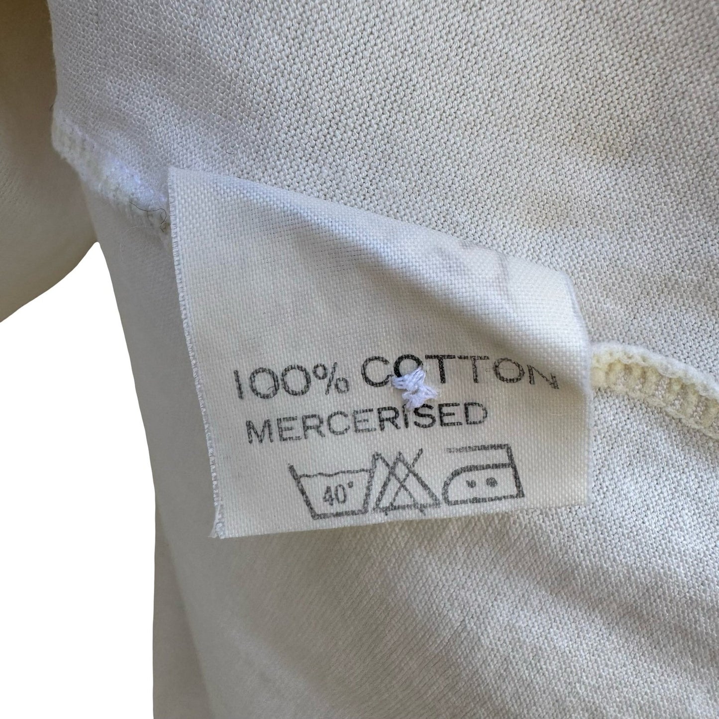 Giordano Sports Wear SPA Paris Mens S Cream Mercerized Cotton Polo Shirt Vintage