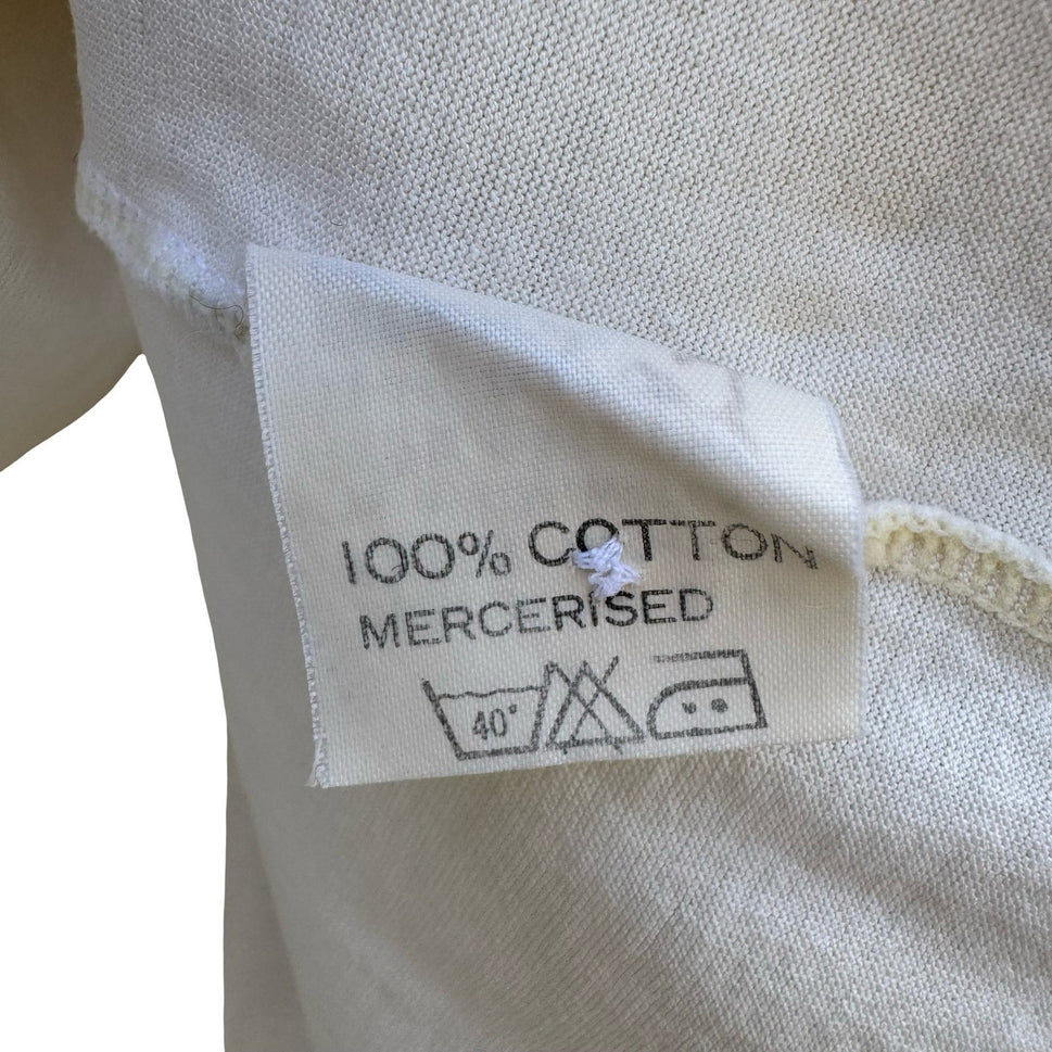 Giordano Sports Wear SPA Paris Mens S Cream Mercerized Cotton Polo Shirt Vintage
