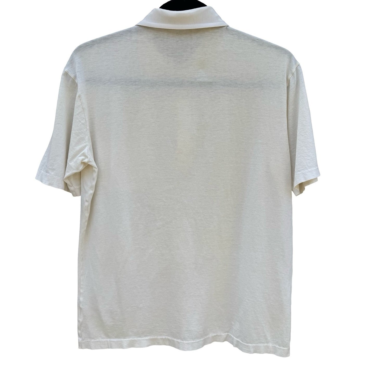Giordano Sports Wear SPA Paris Mens S Cream Mercerized Cotton Polo Shirt Vintage
