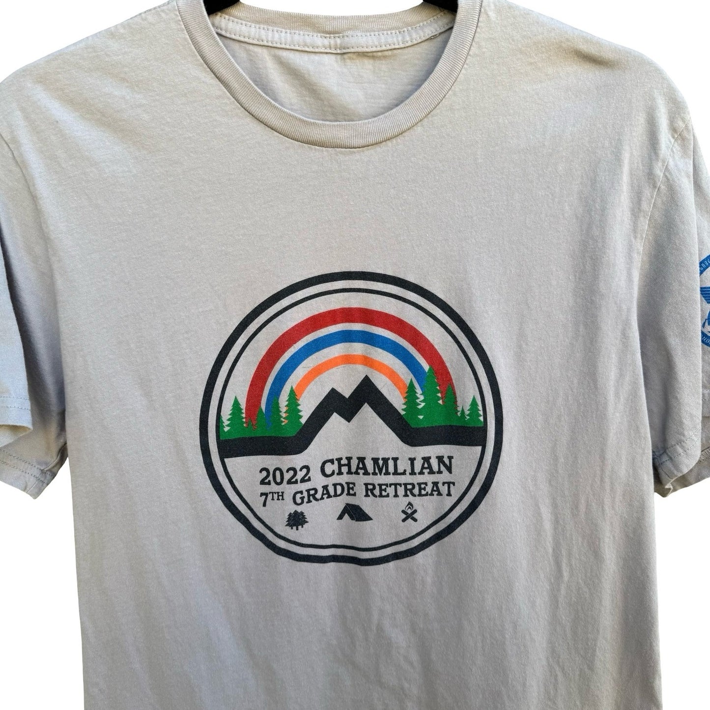 Chamlian 7th Grade Retreat 2022 Graphic Shirt Armenian School Camping Grey S