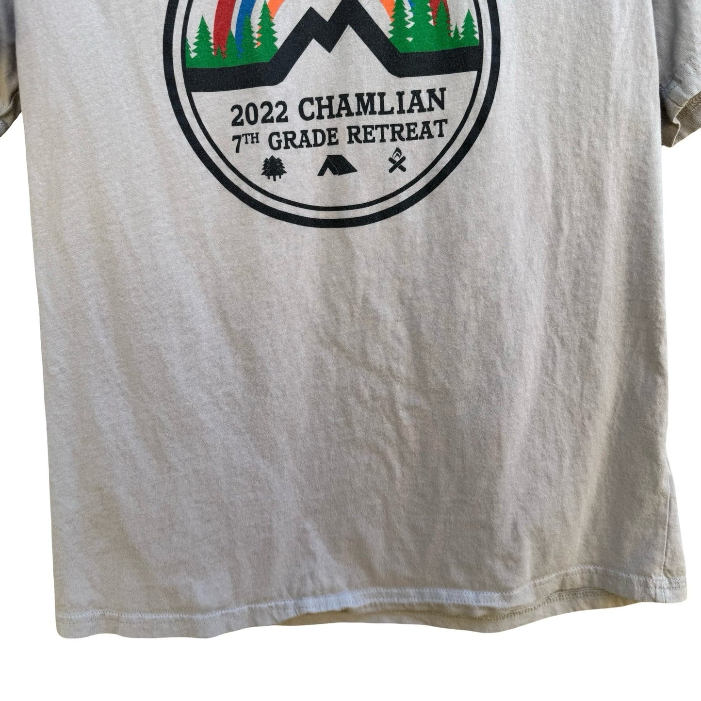 Chamlian 7th Grade Retreat 2022 Graphic Shirt Armenian School Camping Grey S