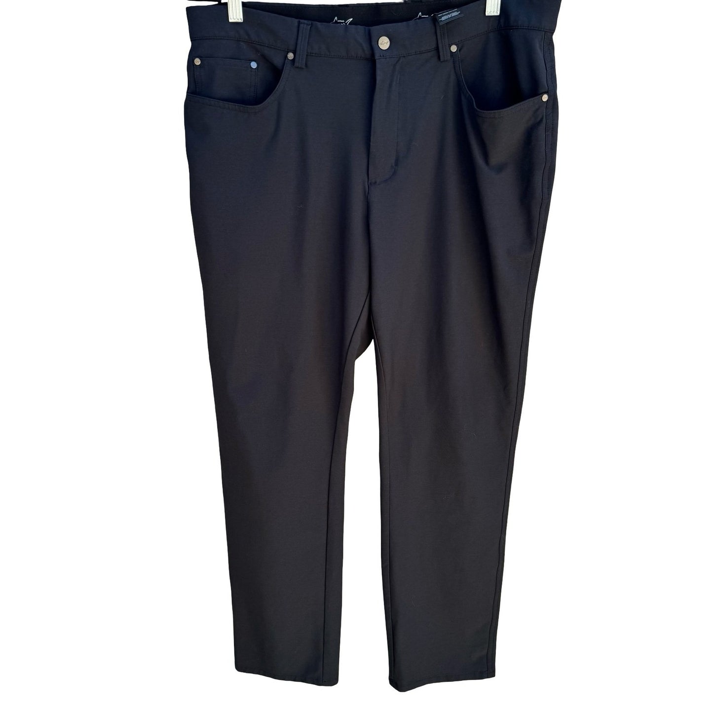 Greg Norman Mens ML75 Stretch Golf Pants Black 5-Pocket Trouser 36x30 Athleisure
