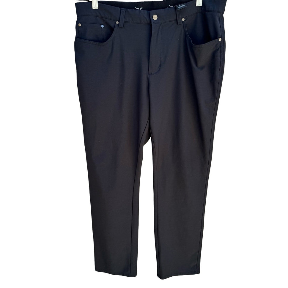 Greg Norman Mens ML75 Stretch Golf Pants Black 5-Pocket Trouser 36x30 Athleisure