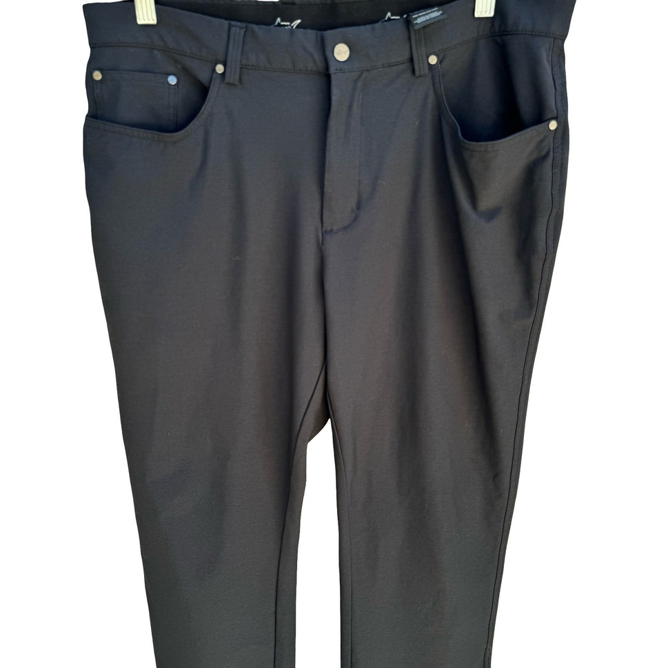 Greg Norman Mens ML75 Stretch Golf Pants Black 5-Pocket Trouser 36x30 Athleisure