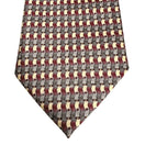 Switch Ivre Hausse Vintage Mens Woven Silk Geometric Gray Red Yellow Tie Necktie 2 image