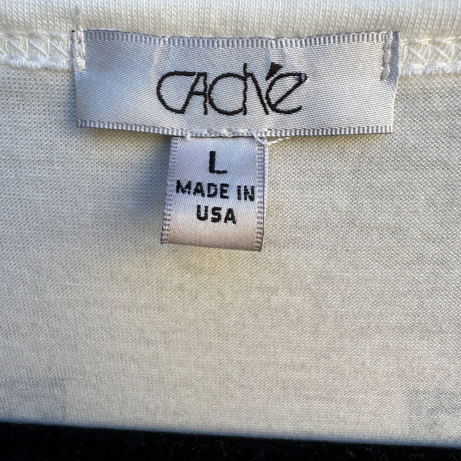 Cache Long Sleeve V-Neck Paisley Print Metal Beaded Stretch Shirt Blouse Top L