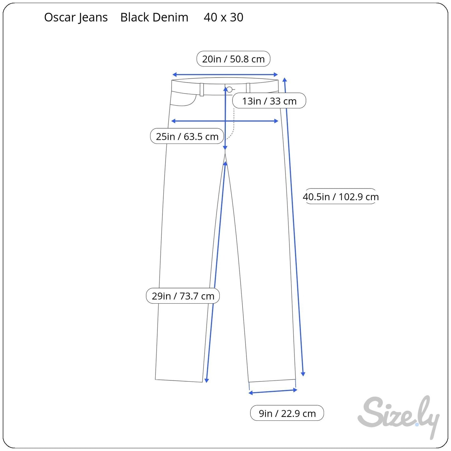 Oscar Jeans Selected 2015 Mens Black Denim Straight Leg Baggy Jeans 40" x 30"