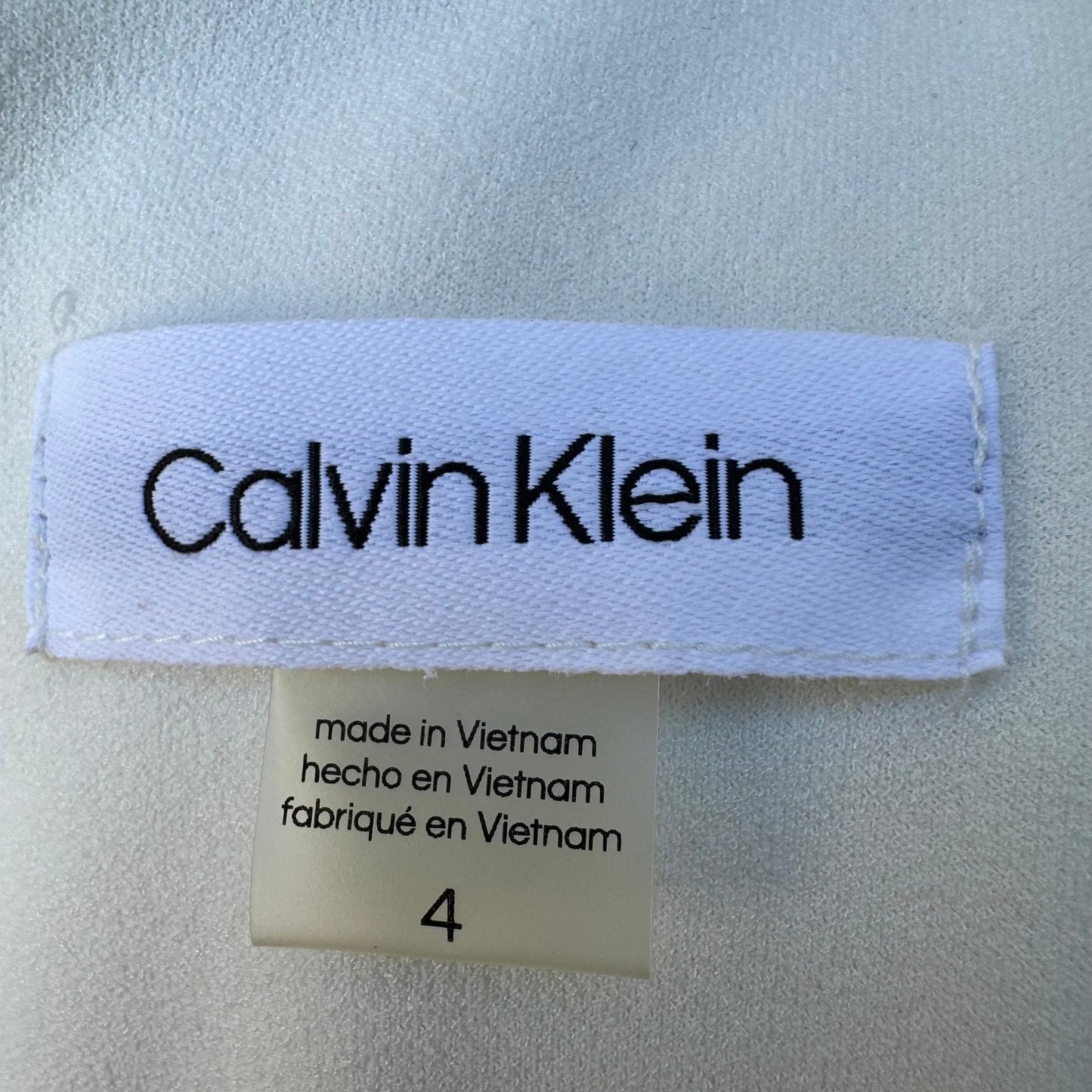 Calvin Klein Mod Minimalist Feminine Sleeveless Midi Dress Black Crochet Trim 4
