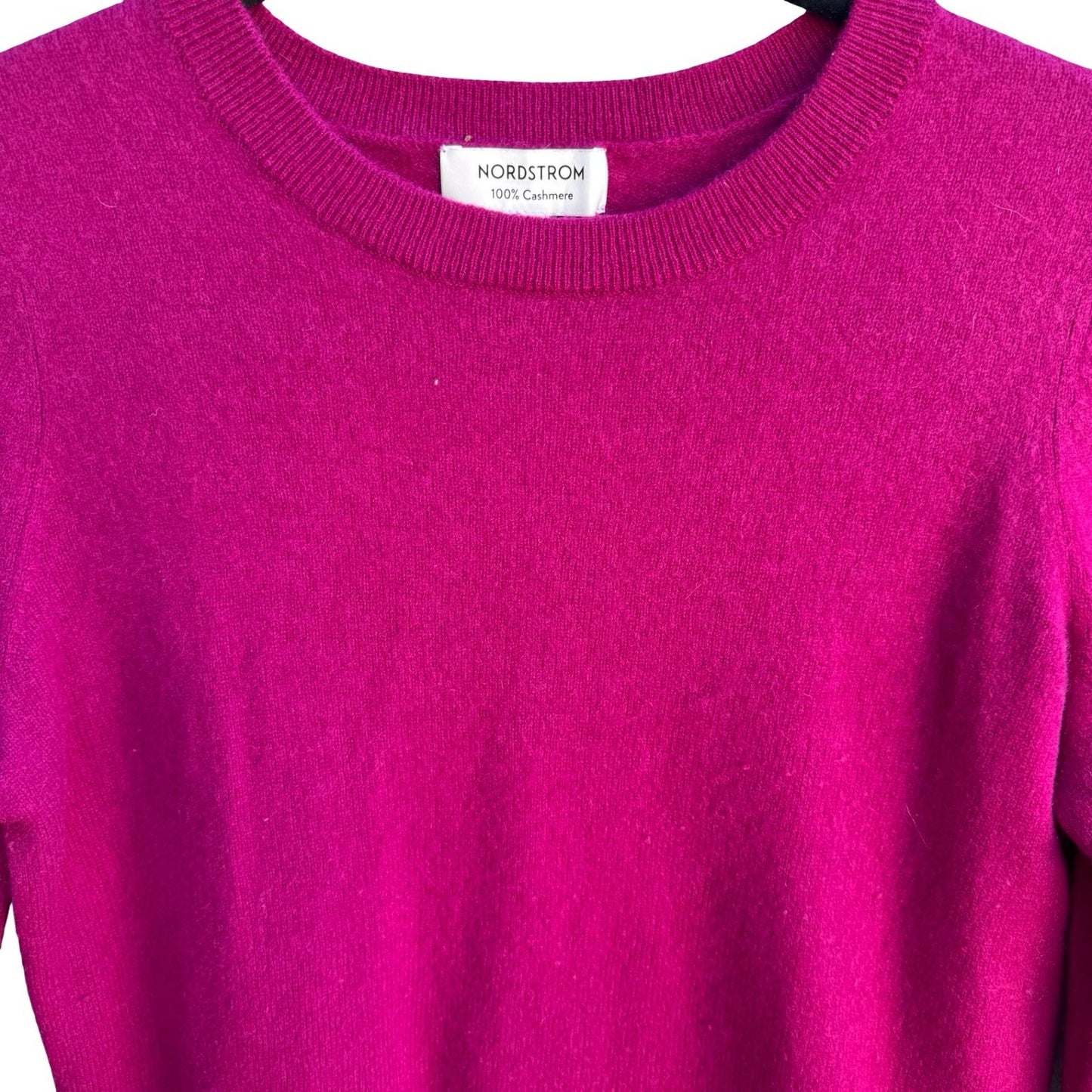 Nordstrom 100% Cashmere Quiet Luxury Minimalist Soft Girl Preppy Sweater Pink XL