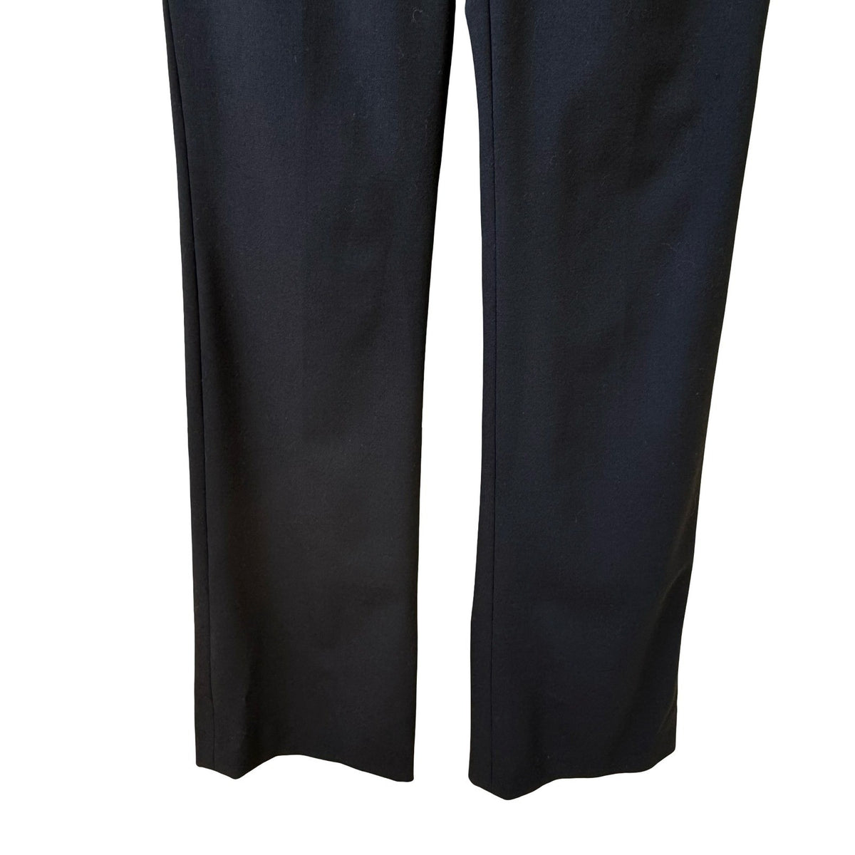 Santisima Vintage Y2K 90s Minimalist Black Wool Blend Tailored Flare Leg Pants 4