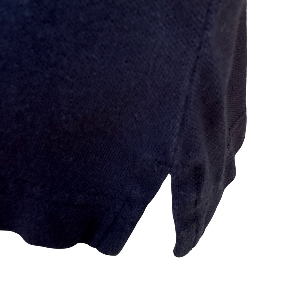 Esprit Vintage 80s 90s Black White Collar Retro Chic Preppy Crop Polo Shirt L