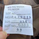 Switch Venezia Vintage Mens Tan Two Button Single Breasted Herringbone Blazer Jacket 36 2 image