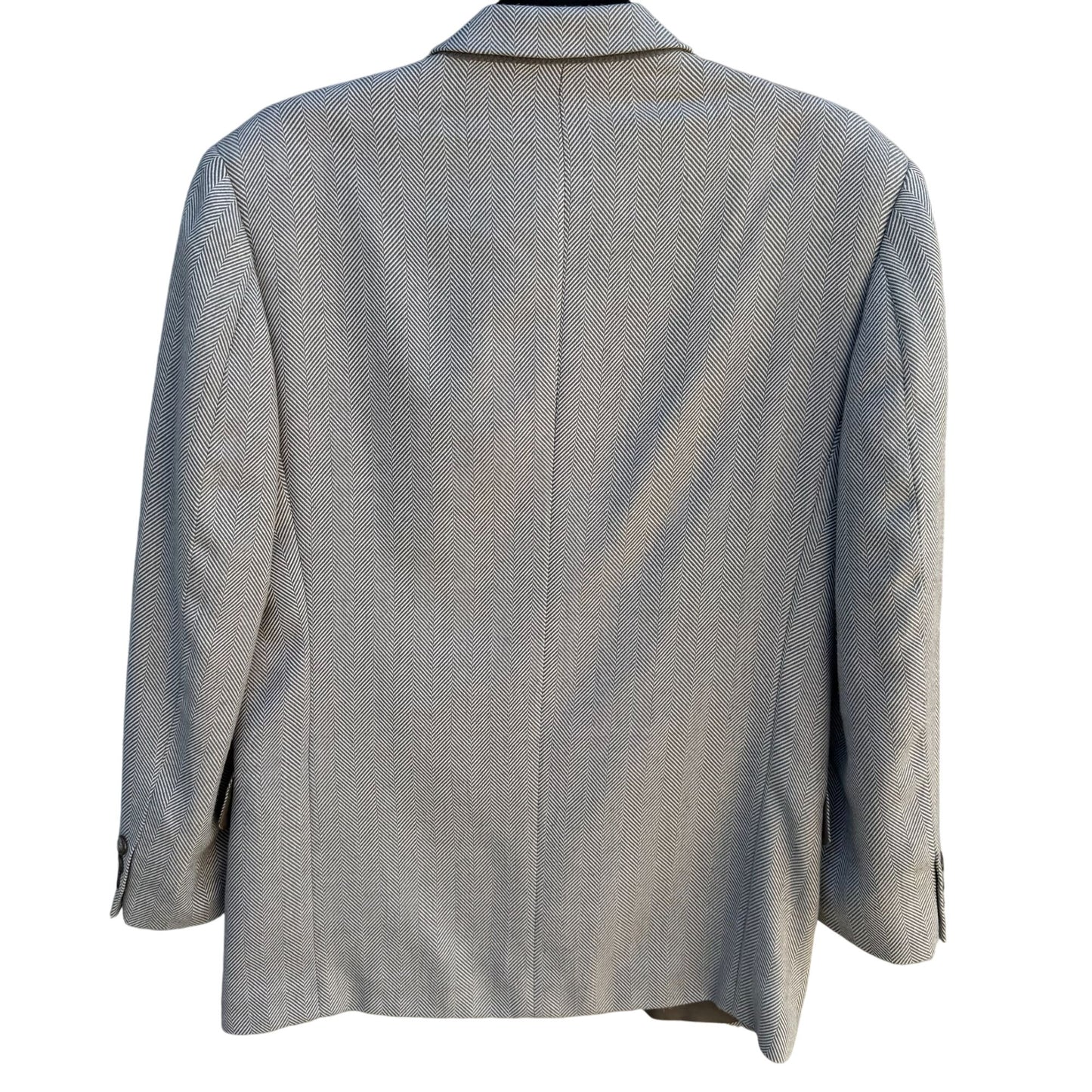 Venezia Vintage Mens Tan Two Button Single Breasted Herringbone Blazer Jacket 36