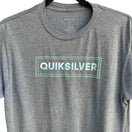 Switch Quiksilver Mens Heathered Gray Graphic Print Logo Short Sleeve T-Shirt - Medium 2 image