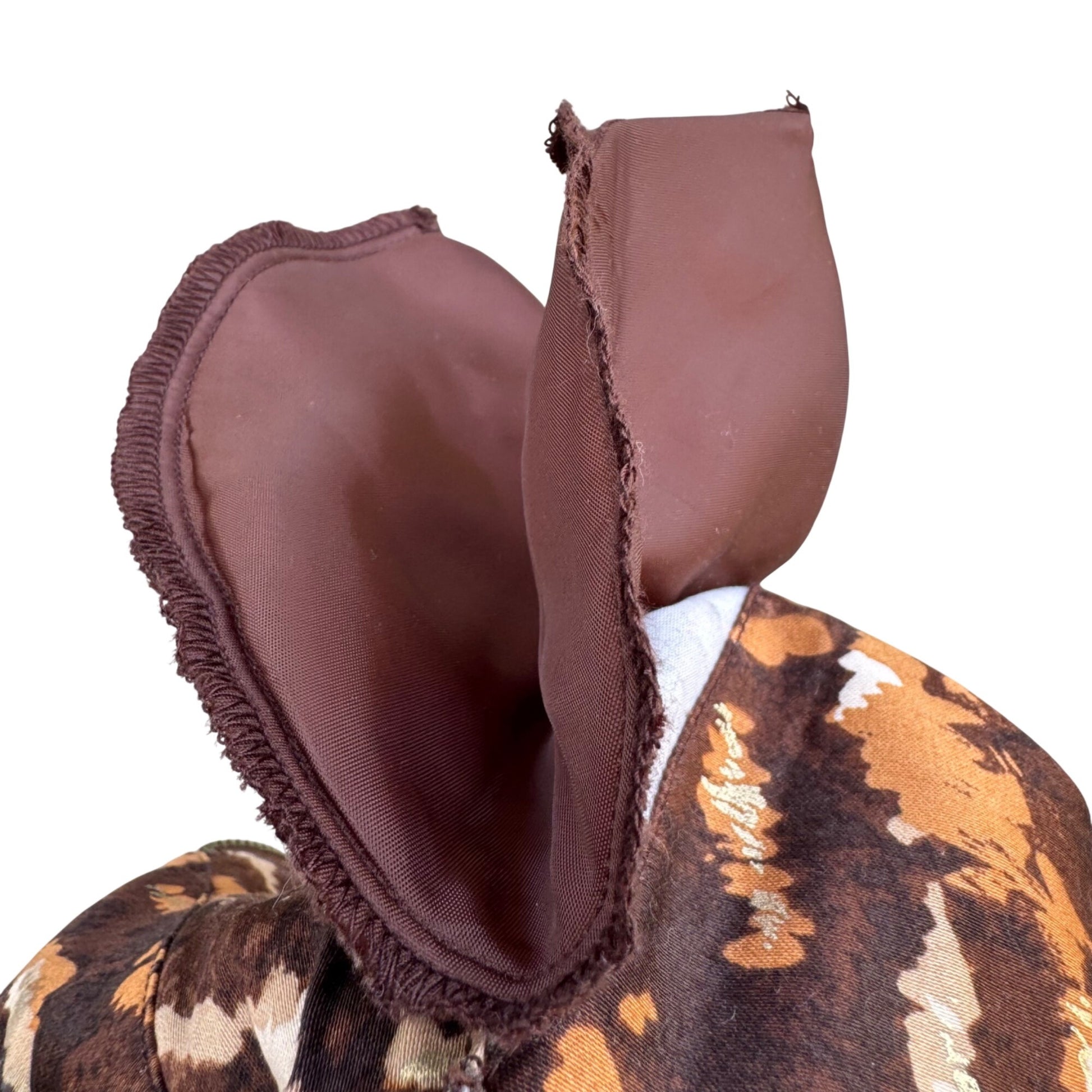 Alfred Dunner Vintage Womens Brown Tan Abstract Animal Print Zip Bomber Jacket