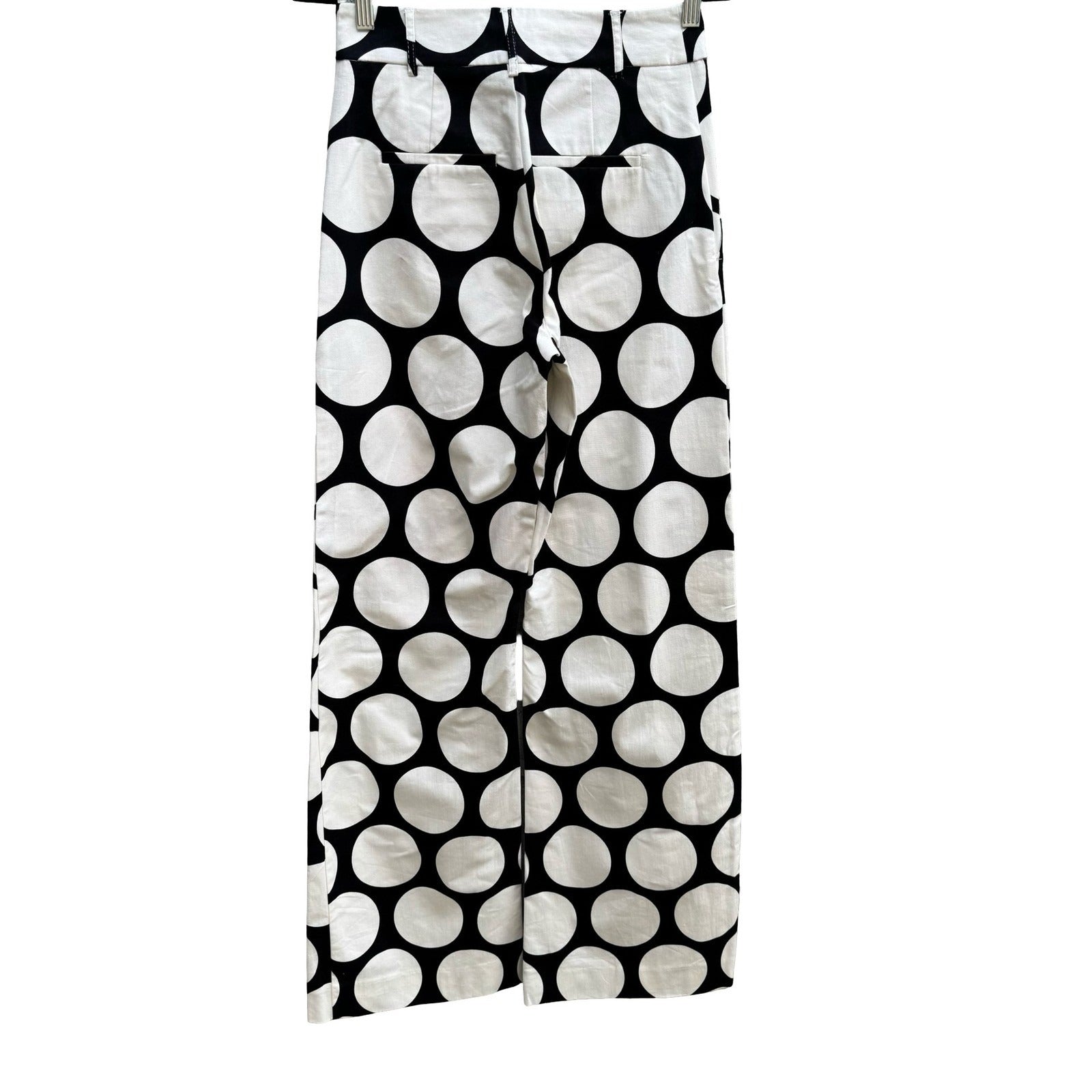 Zara Studio Polka Dot Avant Garde Mod Wide Leg Pant Statement Fashion Piece NEW