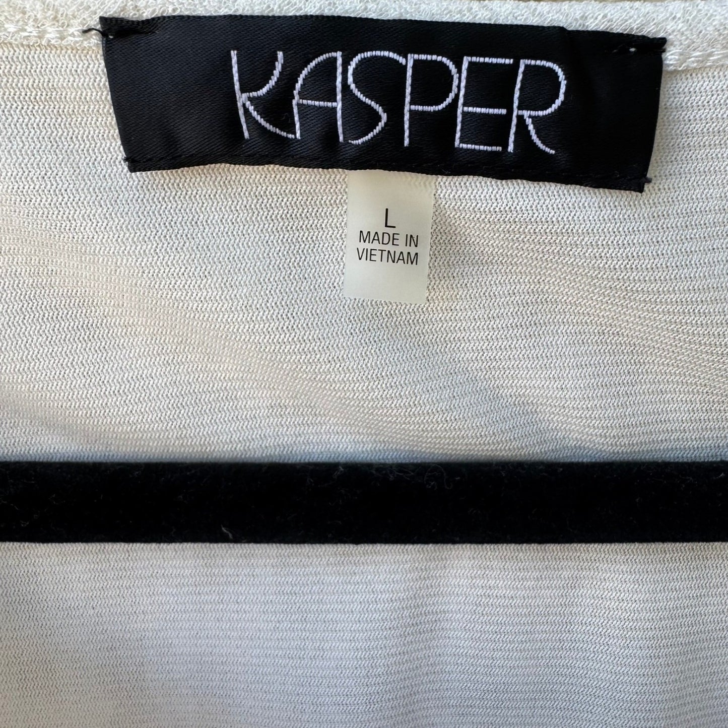 Kasper Minimalist Layering Textured Knit Sleeveless Scoop Neck Blouse L NEW