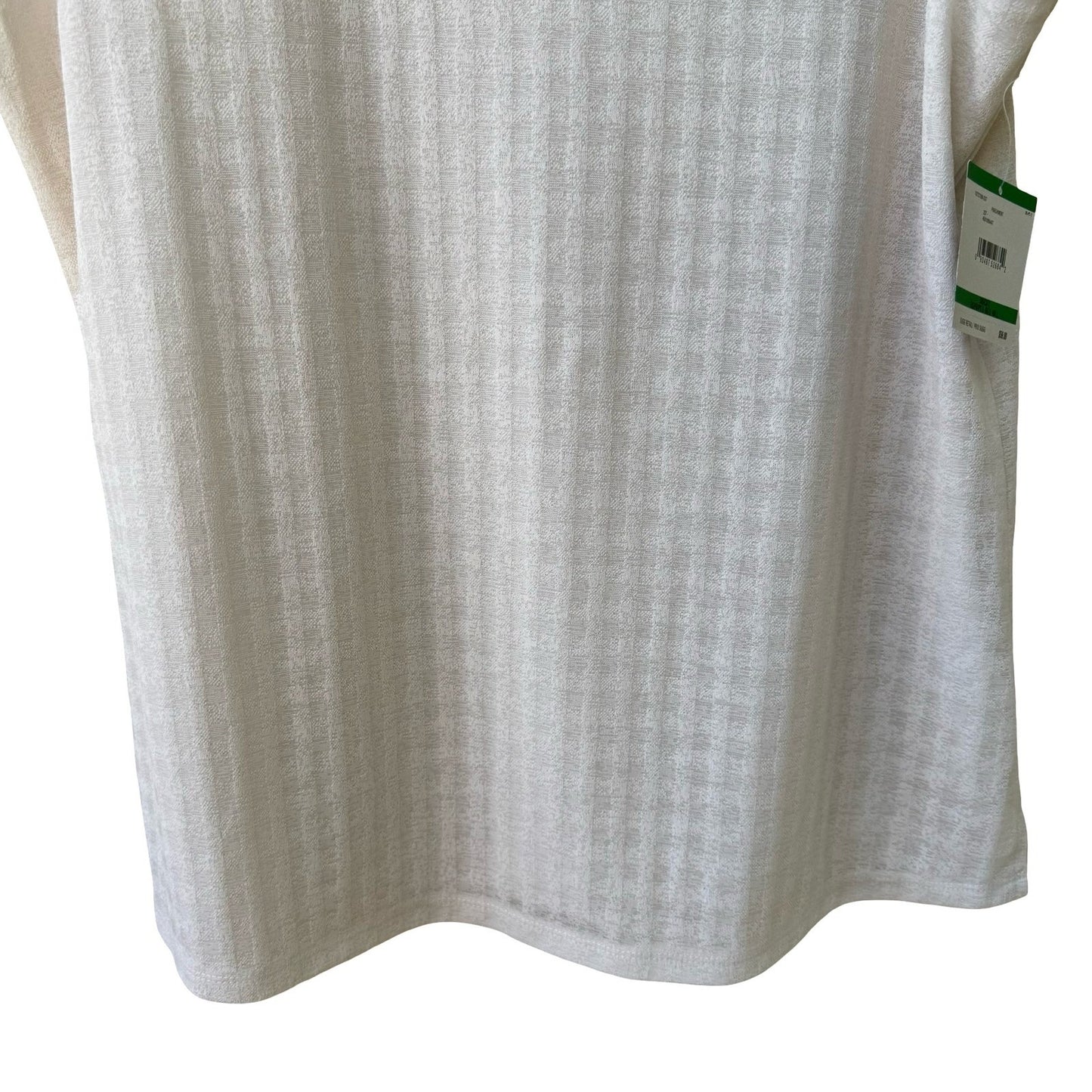 Kasper Minimalist Layering Textured Knit Sleeveless Scoop Neck Blouse L NEW