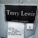 Switch Terry Lewis Vintage Blue Sleeveless Knit Silk Cotton Blend Turtleneck Tunic Top S 2 image