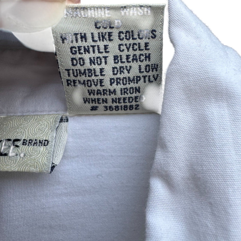 Cherokee Womens Button-Up Floral Embroidery All Cotton Long Sleeve Shirt Blouse