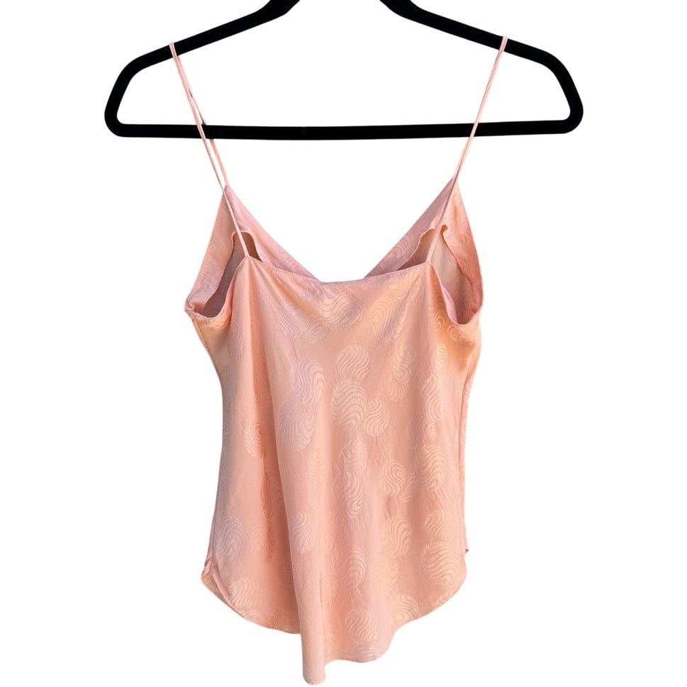 Victorias Secret Vintage Silk Peach Texture Swirl Lingerie Camisole Babydoll Top