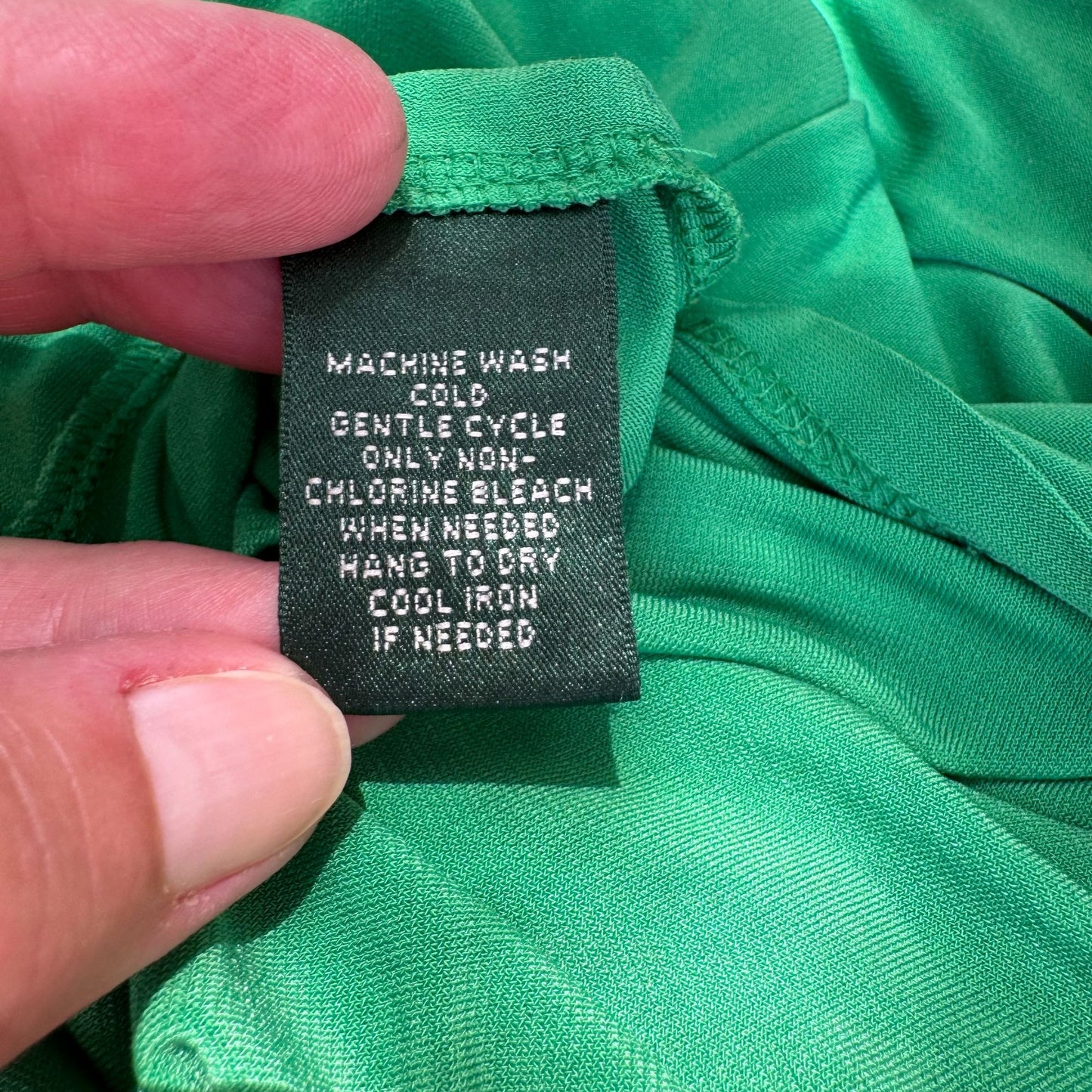 Lauren Ralph Lauren Womens Green Deep V Neck Draped Side Ruched Midi Dress 14