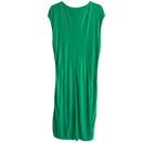 Switch Lauren Ralph Lauren Womens Green Deep V Neck Draped Side Ruched Midi Dress 14 3 image