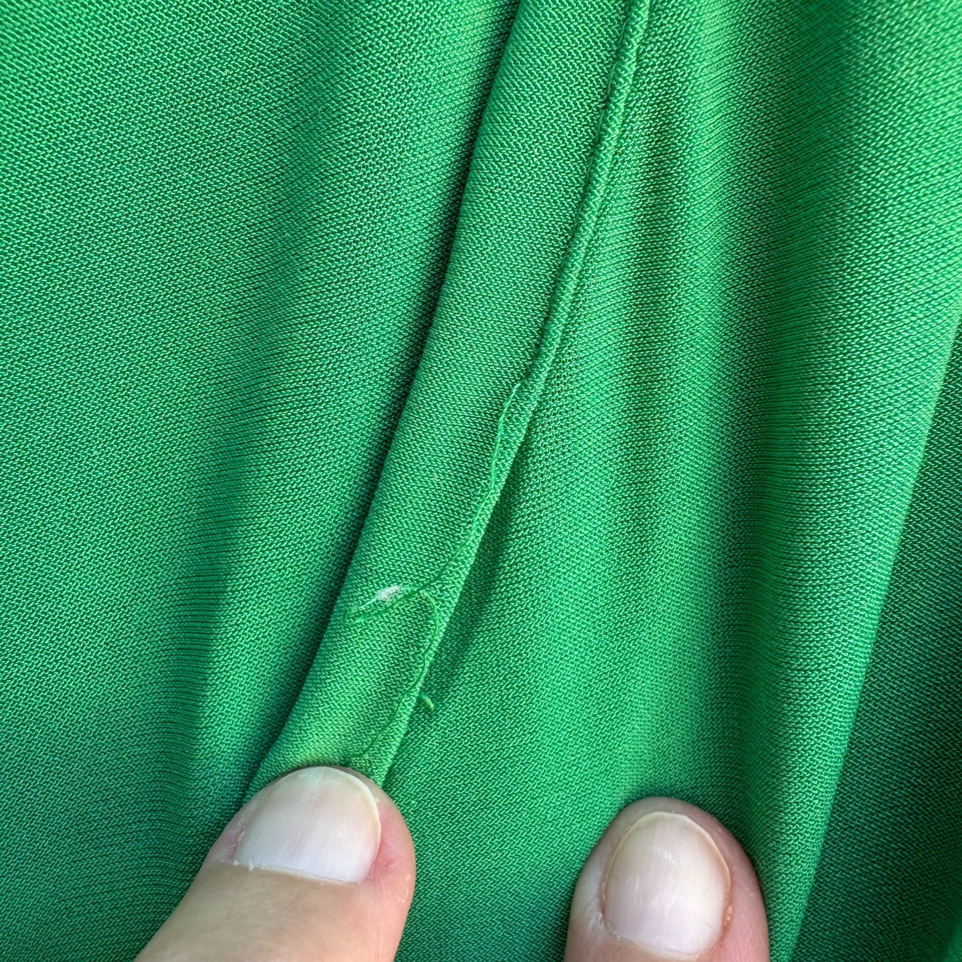 Lauren Ralph Lauren Womens Green Deep V Neck Draped Side Ruched Midi Dress 14